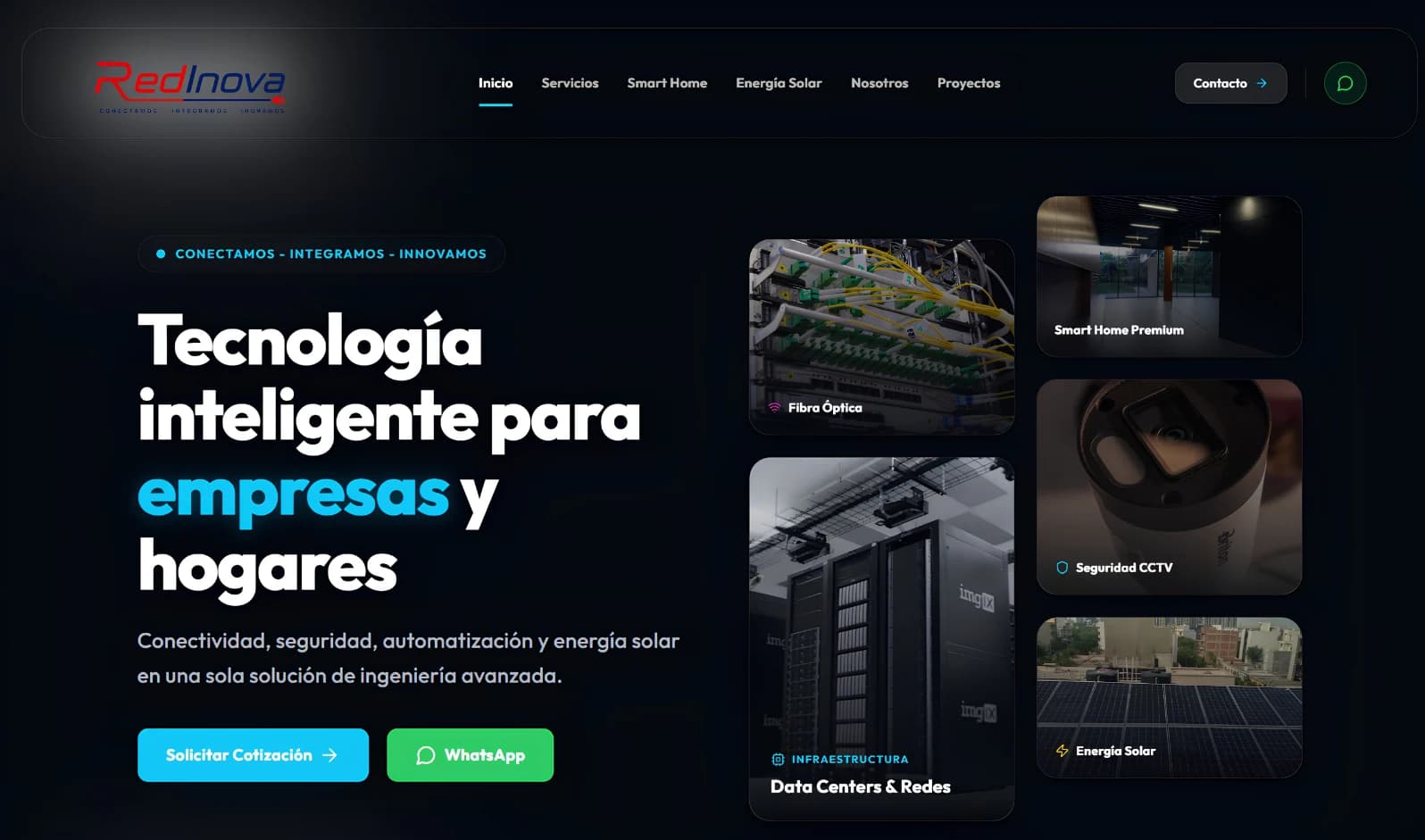 Redinova, Sitio web corporativo